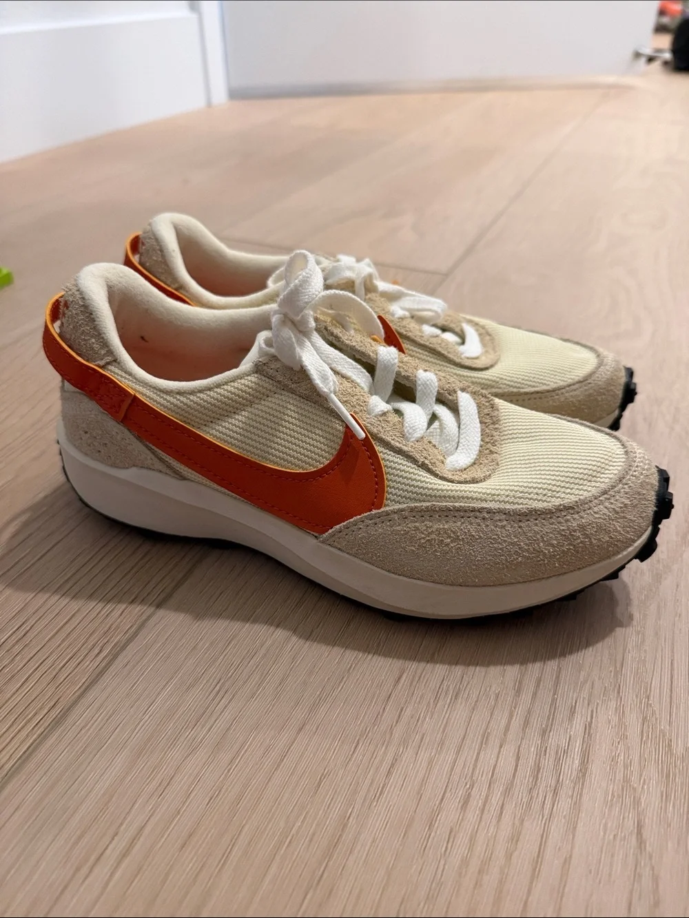 Nike Cream and Orange Retro Low-Top Sneakers